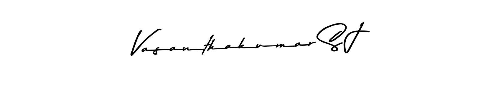 Vasanthakumar S J stylish signature style. Best Handwritten Sign (Asem Kandis PERSONAL USE) for my name. Handwritten Signature Collection Ideas for my name Vasanthakumar S J. Vasanthakumar S J signature style 9 images and pictures png