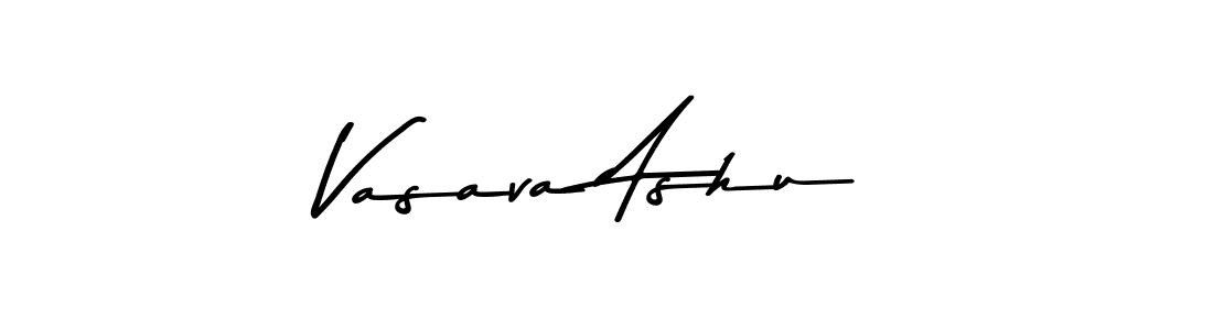 Use a signature maker to create a handwritten signature online. With this signature software, you can design (Asem Kandis PERSONAL USE) your own signature for name Vasava Ashu. Vasava Ashu signature style 9 images and pictures png