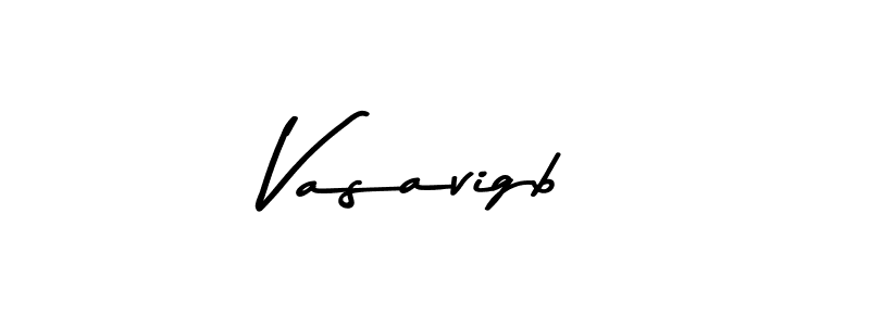 Make a beautiful signature design for name Vasavigb. With this signature (Asem Kandis PERSONAL USE) style, you can create a handwritten signature for free. Vasavigb signature style 9 images and pictures png