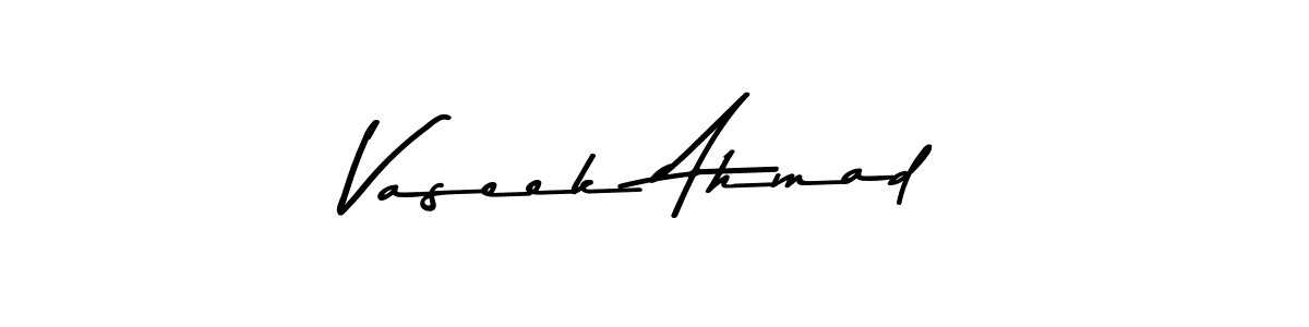 Make a beautiful signature design for name Vaseek Ahmad. Use this online signature maker to create a handwritten signature for free. Vaseek Ahmad signature style 9 images and pictures png