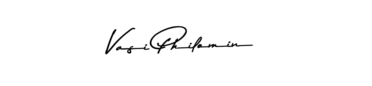 Vasi Philomin stylish signature style. Best Handwritten Sign (Asem Kandis PERSONAL USE) for my name. Handwritten Signature Collection Ideas for my name Vasi Philomin. Vasi Philomin signature style 9 images and pictures png