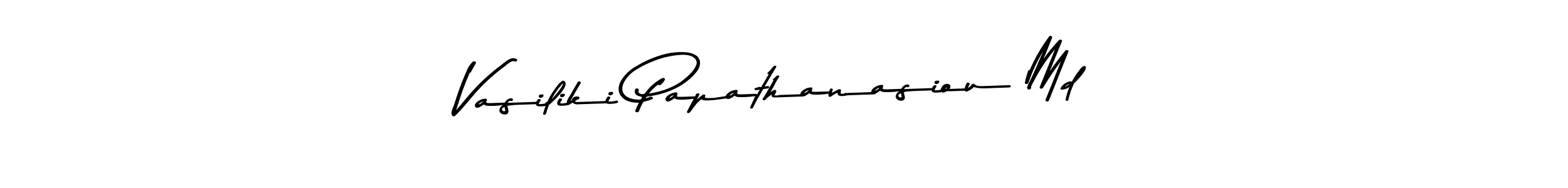 How to Draw Vasiliki Papathanasiou Md signature style? Asem Kandis PERSONAL USE is a latest design signature styles for name Vasiliki Papathanasiou Md. Vasiliki Papathanasiou Md signature style 9 images and pictures png