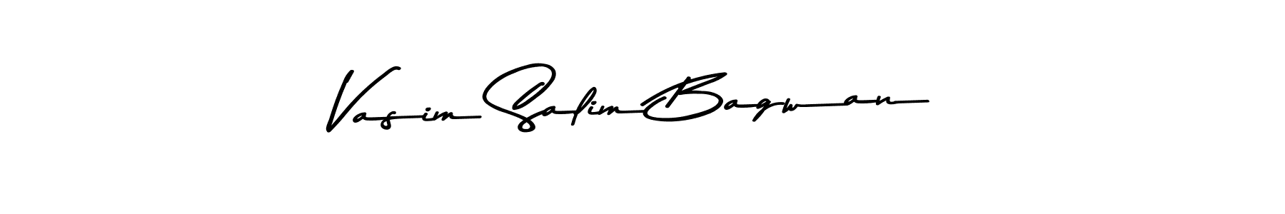 Create a beautiful signature design for name Vasim Salim Bagwan. With this signature (Asem Kandis PERSONAL USE) fonts, you can make a handwritten signature for free. Vasim Salim Bagwan signature style 9 images and pictures png
