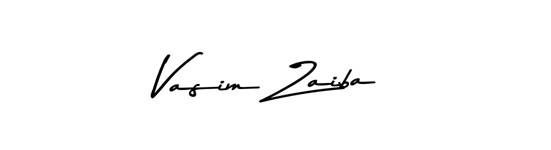 How to make Vasim Zaiba name signature. Use Asem Kandis PERSONAL USE style for creating short signs online. This is the latest handwritten sign. Vasim Zaiba signature style 9 images and pictures png