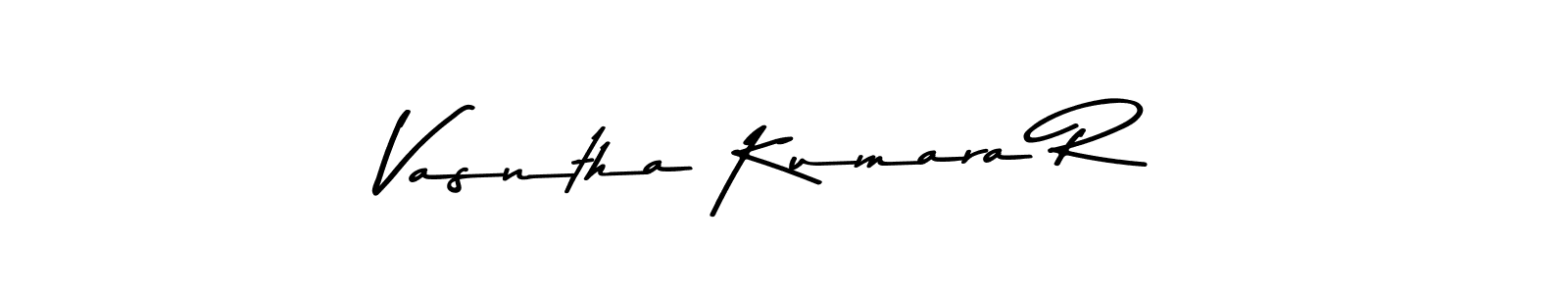 How to make Vasntha Kumara R name signature. Use Asem Kandis PERSONAL USE style for creating short signs online. This is the latest handwritten sign. Vasntha Kumara R signature style 9 images and pictures png