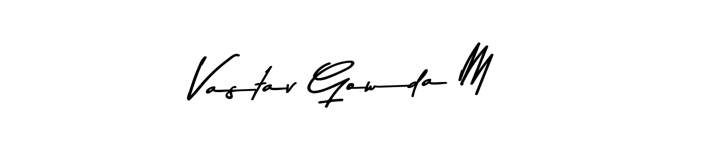 Make a beautiful signature design for name Vastav Gowda M. Use this online signature maker to create a handwritten signature for free. Vastav Gowda M signature style 9 images and pictures png