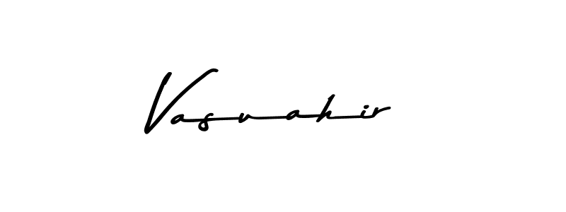 Create a beautiful signature design for name Vasuahir. With this signature (Asem Kandis PERSONAL USE) fonts, you can make a handwritten signature for free. Vasuahir signature style 9 images and pictures png