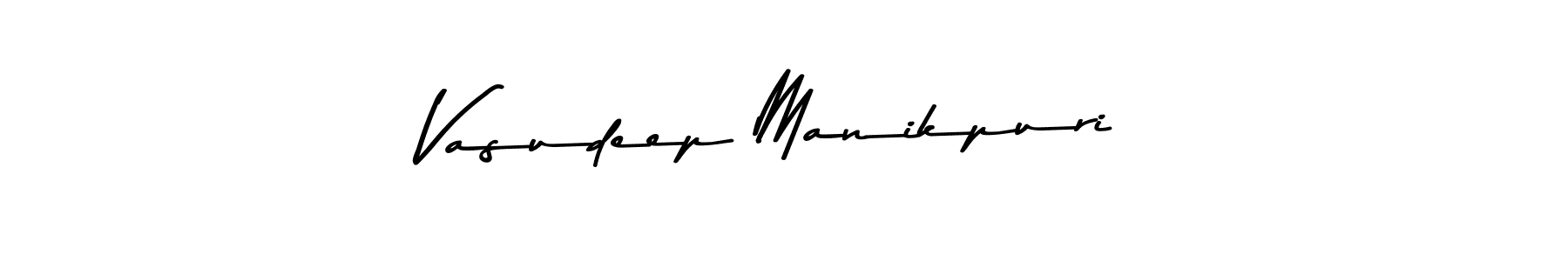 The best way (Asem Kandis PERSONAL USE) to make a short signature is to pick only two or three words in your name. The name Vasudeep Manikpuri include a total of six letters. For converting this name. Vasudeep Manikpuri signature style 9 images and pictures png