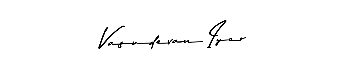How to make Vasudevan Iyer name signature. Use Asem Kandis PERSONAL USE style for creating short signs online. This is the latest handwritten sign. Vasudevan Iyer signature style 9 images and pictures png