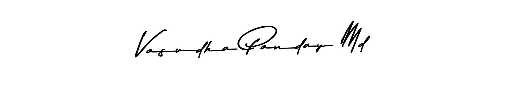 Make a beautiful signature design for name Vasudha Panday Md. With this signature (Asem Kandis PERSONAL USE) style, you can create a handwritten signature for free. Vasudha Panday Md signature style 9 images and pictures png
