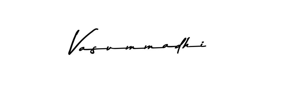 Make a beautiful signature design for name Vasummadhi. With this signature (Asem Kandis PERSONAL USE) style, you can create a handwritten signature for free. Vasummadhi signature style 9 images and pictures png