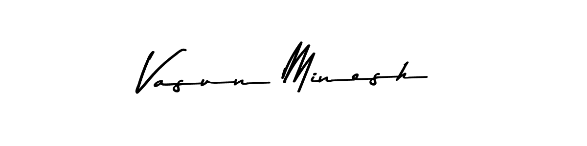 How to make Vasun Minesh signature? Asem Kandis PERSONAL USE is a professional autograph style. Create handwritten signature for Vasun Minesh name. Vasun Minesh signature style 9 images and pictures png