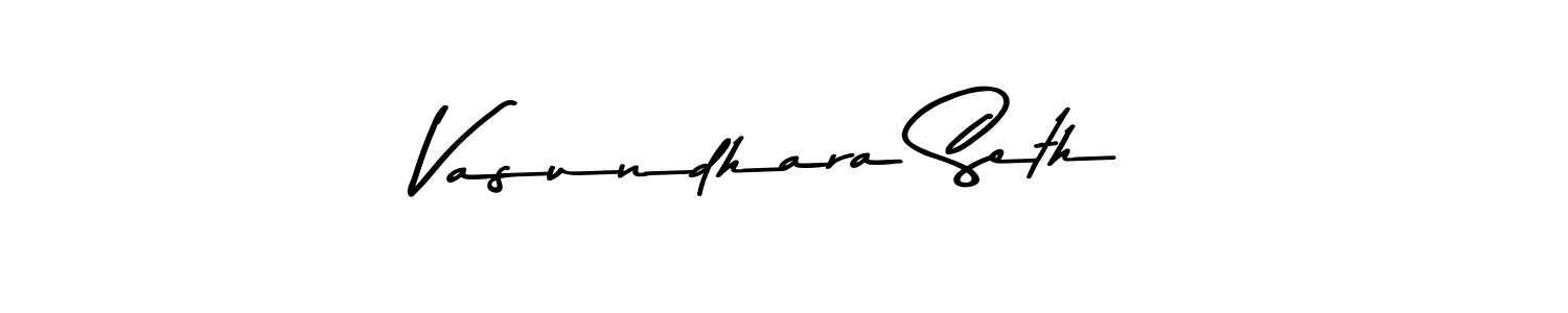 Vasundhara Seth stylish signature style. Best Handwritten Sign (Asem Kandis PERSONAL USE) for my name. Handwritten Signature Collection Ideas for my name Vasundhara Seth. Vasundhara Seth signature style 9 images and pictures png