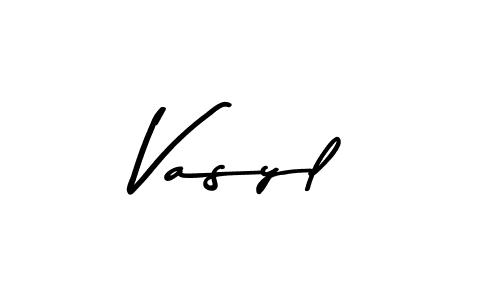 Create a beautiful signature design for name Vasyl. With this signature (Asem Kandis PERSONAL USE) fonts, you can make a handwritten signature for free. Vasyl signature style 9 images and pictures png