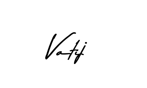 Use a signature maker to create a handwritten signature online. With this signature software, you can design (Asem Kandis PERSONAL USE) your own signature for name Vatij. Vatij signature style 9 images and pictures png