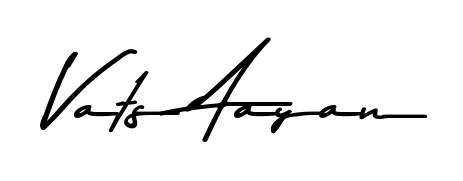 Elevate your brand with a stunning Vats Aayan eSignature. The Asem Kandis PERSONAL USE style provides a balanced, flowing aesthetic for everyday signing. Vats Aayan signature style 9 images and pictures png
