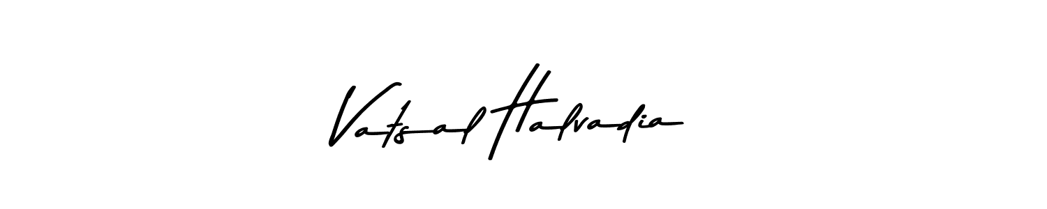 Design your own signature with our free online signature maker. With this signature software, you can create a handwritten (Asem Kandis PERSONAL USE) signature for name Vatsal Halvadia. Vatsal Halvadia signature style 9 images and pictures png