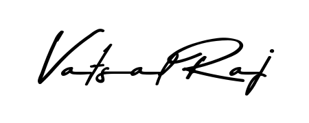 Create an unforgettable impression when signing with Vatsal Raj name styled in Asem Kandis PERSONAL USE typography. 100% free online generator. Vatsal Raj signature style 9 images and pictures png