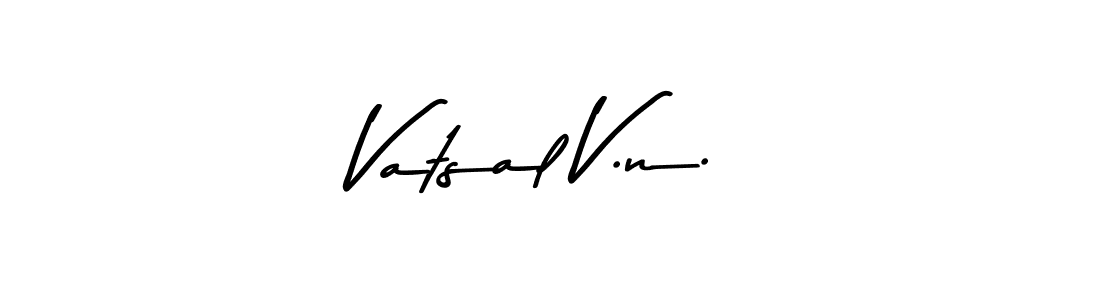Create a beautiful signature design for name Vatsal V.n.. With this signature (Asem Kandis PERSONAL USE) fonts, you can make a handwritten signature for free. Vatsal V.n. signature style 9 images and pictures png