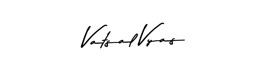 Make a beautiful signature design for name Vatsal Vyas. With this signature (Asem Kandis PERSONAL USE) style, you can create a handwritten signature for free. Vatsal Vyas signature style 9 images and pictures png