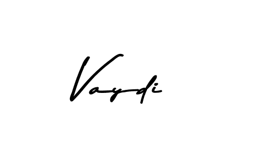 How to make Vaydi name signature. Use Asem Kandis PERSONAL USE style for creating short signs online. This is the latest handwritten sign. Vaydi signature style 9 images and pictures png