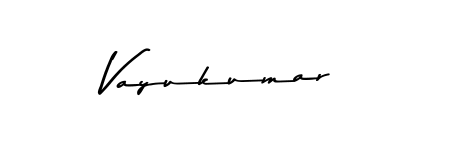 How to make Vayukumar name signature. Use Asem Kandis PERSONAL USE style for creating short signs online. This is the latest handwritten sign. Vayukumar signature style 9 images and pictures png