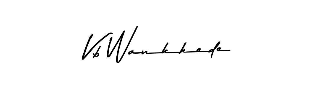 How to make Vb Wankhede signature? Asem Kandis PERSONAL USE is a professional autograph style. Create handwritten signature for Vb Wankhede name. Vb Wankhede signature style 9 images and pictures png