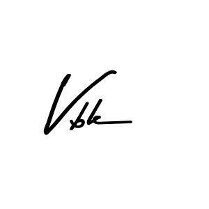 Design your own signature with our free online signature maker. With this signature software, you can create a handwritten (Asem Kandis PERSONAL USE) signature for name Vbk. Vbk signature style 9 images and pictures png