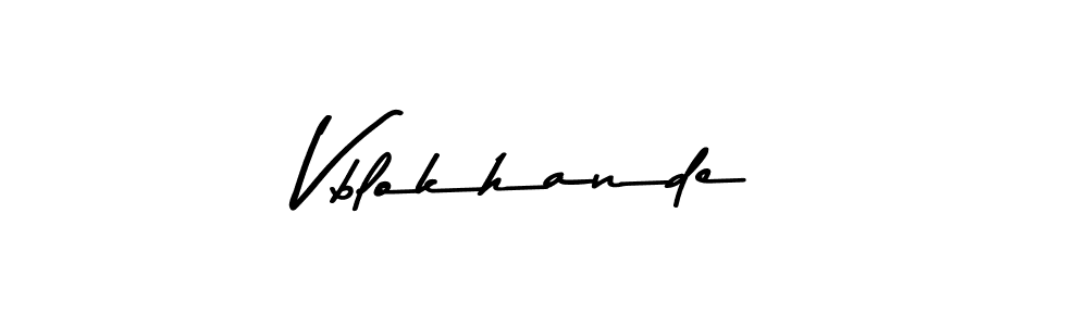 How to make Vblokhande signature? Asem Kandis PERSONAL USE is a professional autograph style. Create handwritten signature for Vblokhande name. Vblokhande signature style 9 images and pictures png