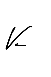 Use a signature maker to create a handwritten signature online. With this signature software, you can design (Asem Kandis PERSONAL USE) your own signature for name Vc. Vc signature style 9 images and pictures png