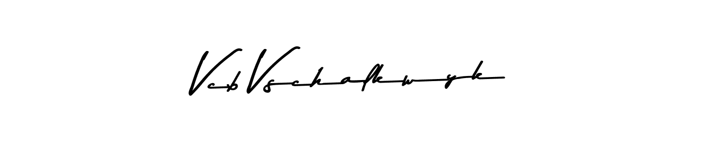 Make a beautiful signature design for name Vcb Vschalkwyk. With this signature (Asem Kandis PERSONAL USE) style, you can create a handwritten signature for free. Vcb Vschalkwyk signature style 9 images and pictures png