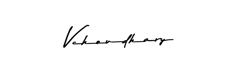 Also we have Vchoudhary name is the best signature style. Create professional handwritten signature collection using Asem Kandis PERSONAL USE autograph style. Vchoudhary signature style 9 images and pictures png
