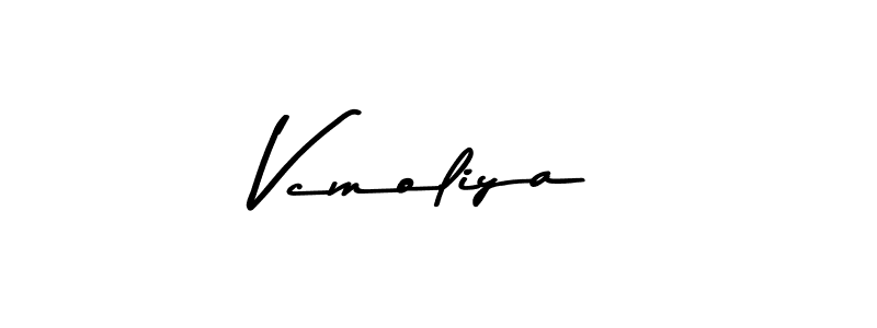 Create a beautiful signature design for name Vcmoliya. With this signature (Asem Kandis PERSONAL USE) fonts, you can make a handwritten signature for free. Vcmoliya signature style 9 images and pictures png