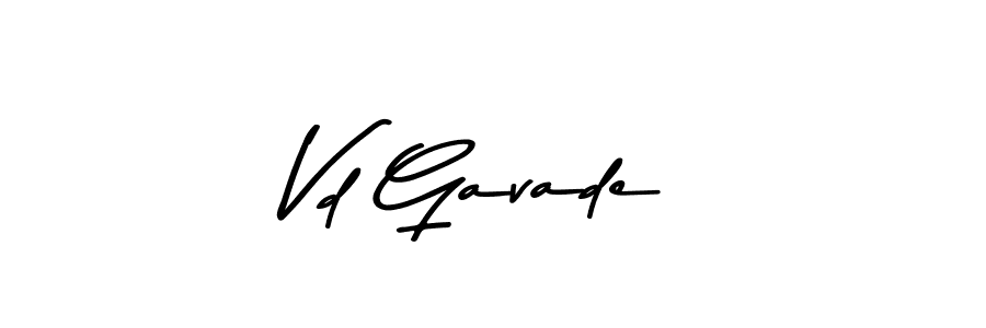 Also You can easily find your signature by using the search form. We will create Vd Gavade name handwritten signature images for you free of cost using Asem Kandis PERSONAL USE sign style. Vd Gavade signature style 9 images and pictures png