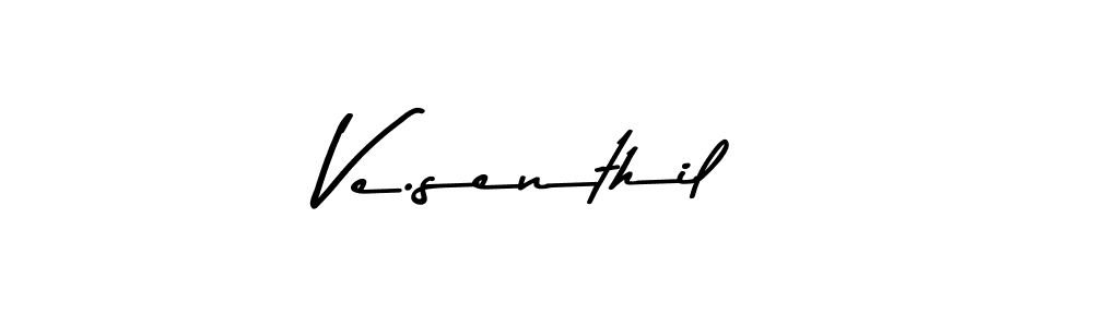 Ve.senthil stylish signature style. Best Handwritten Sign (Asem Kandis PERSONAL USE) for my name. Handwritten Signature Collection Ideas for my name Ve.senthil. Ve.senthil signature style 9 images and pictures png