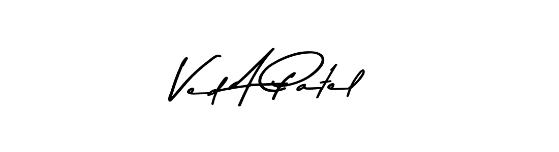 Similarly Asem Kandis PERSONAL USE is the best handwritten signature design. Signature creator online .You can use it as an online autograph creator for name Ved A Patel. Ved A Patel signature style 9 images and pictures png