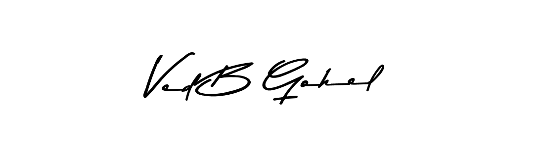 How to make Ved B Gohel signature? Asem Kandis PERSONAL USE is a professional autograph style. Create handwritten signature for Ved B Gohel name. Ved B Gohel signature style 9 images and pictures png