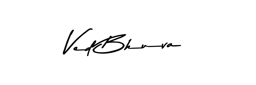 How to make Ved Bhuva name signature. Use Asem Kandis PERSONAL USE style for creating short signs online. This is the latest handwritten sign. Ved Bhuva signature style 9 images and pictures png