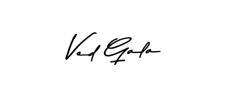 Use a signature maker to create a handwritten signature online. With this signature software, you can design (Asem Kandis PERSONAL USE) your own signature for name Ved Gala. Ved Gala signature style 9 images and pictures png