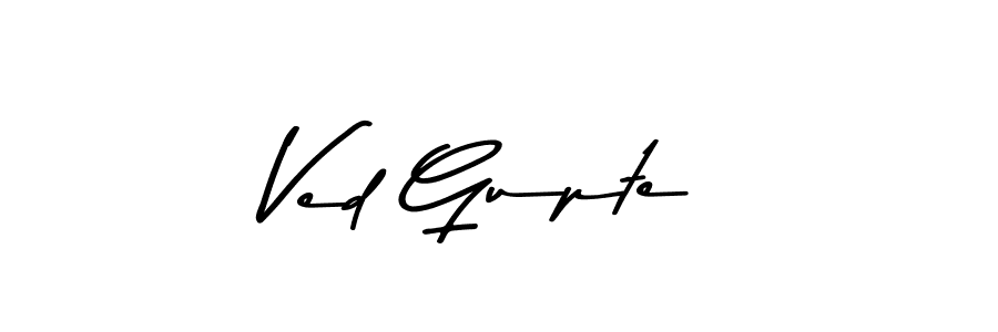 You should practise on your own different ways (Asem Kandis PERSONAL USE) to write your name (Ved Gupte) in signature. don't let someone else do it for you. Ved Gupte signature style 9 images and pictures png