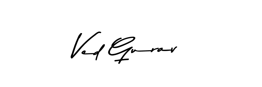 Similarly Asem Kandis PERSONAL USE is the best handwritten signature design. Signature creator online .You can use it as an online autograph creator for name Ved Gurav. Ved Gurav signature style 9 images and pictures png