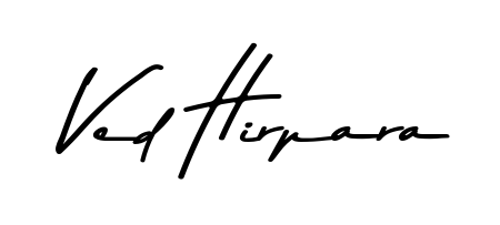 Explore multiple handwriting variations for Ved Hirpara including this stunning Asem Kandis PERSONAL USE design. Free to use across all platforms. Ved Hirpara signature style 9 images and pictures png