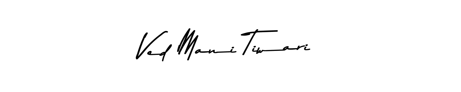 Design your own signature with our free online signature maker. With this signature software, you can create a handwritten (Asem Kandis PERSONAL USE) signature for name Ved Mani Tiwari. Ved Mani Tiwari signature style 9 images and pictures png