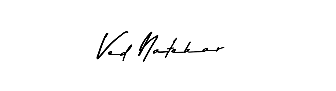 Use a signature maker to create a handwritten signature online. With this signature software, you can design (Asem Kandis PERSONAL USE) your own signature for name Ved Natekar. Ved Natekar signature style 9 images and pictures png