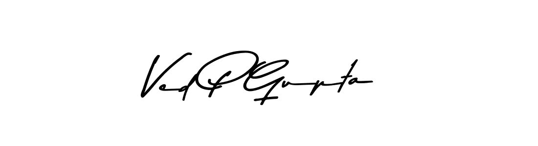 Design your own signature with our free online signature maker. With this signature software, you can create a handwritten (Asem Kandis PERSONAL USE) signature for name Ved P Gupta. Ved P Gupta signature style 9 images and pictures png