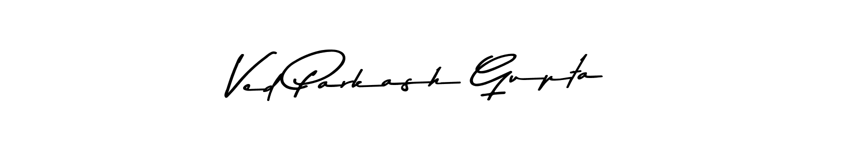 Create a beautiful signature design for name Ved Parkash Gupta. With this signature (Asem Kandis PERSONAL USE) fonts, you can make a handwritten signature for free. Ved Parkash Gupta signature style 9 images and pictures png