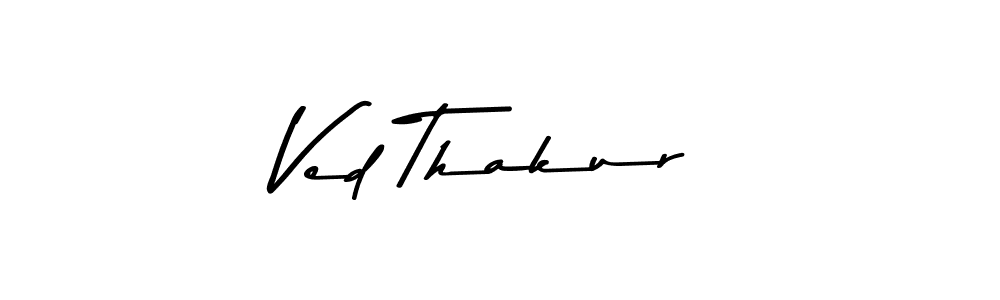 Asem Kandis PERSONAL USE is a professional signature style that is perfect for those who want to add a touch of class to their signature. It is also a great choice for those who want to make their signature more unique. Get Ved Thakur name to fancy signature for free. Ved Thakur signature style 9 images and pictures png