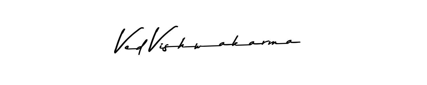 Asem Kandis PERSONAL USE is a professional signature style that is perfect for those who want to add a touch of class to their signature. It is also a great choice for those who want to make their signature more unique. Get Ved Vishwakarma name to fancy signature for free. Ved Vishwakarma signature style 9 images and pictures png