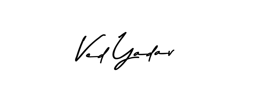 How to make Ved Yadav name signature. Use Asem Kandis PERSONAL USE style for creating short signs online. This is the latest handwritten sign. Ved Yadav signature style 9 images and pictures png