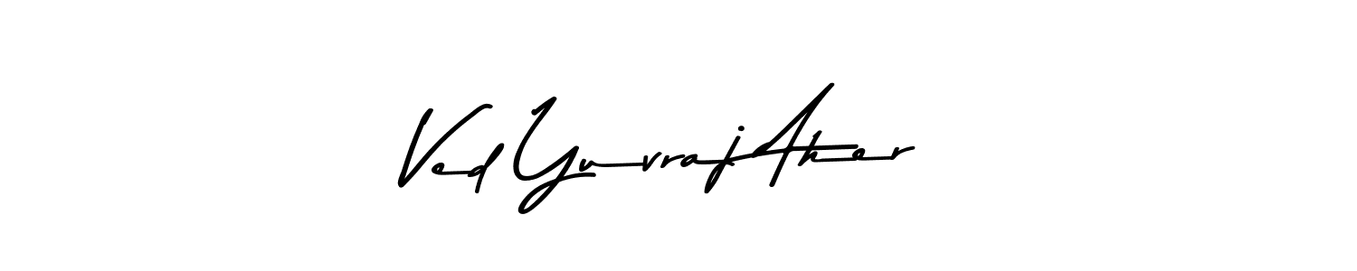 Check out images of Autograph of Ved Yuvraj Aher name. Actor Ved Yuvraj Aher Signature Style. Asem Kandis PERSONAL USE is a professional sign style online. Ved Yuvraj Aher signature style 9 images and pictures png